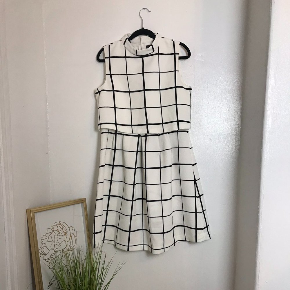 Black and White Block Dress
